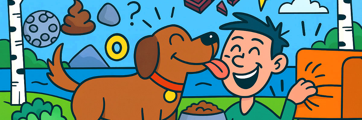 Koira-aiheinen kuvituskuva