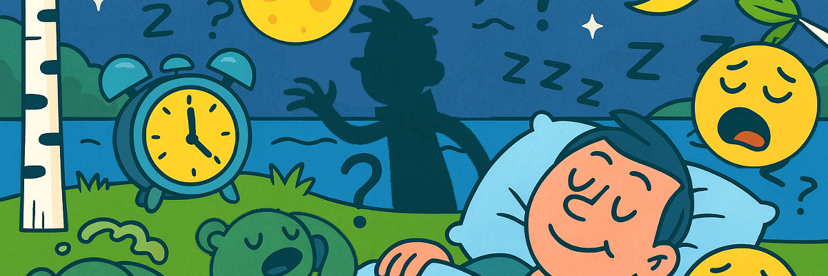 Nukkumisaiheinen kuvituskuva