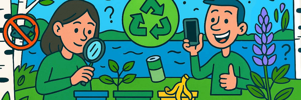 Ympäristönsuojelu-aiheinen kuvituskuva